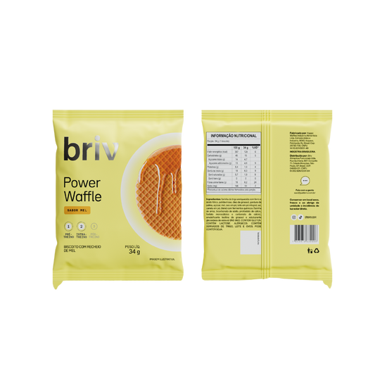 Pré-Treino Display Power Waffle 6 unid - Briv