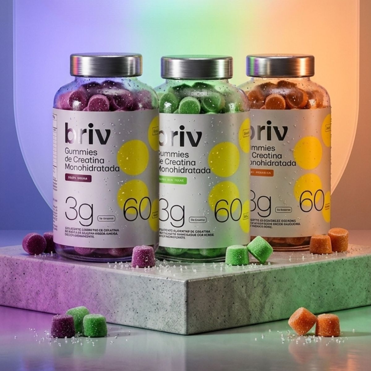 Kit 3 Gummies de Creatina BRIV – 15% OFF